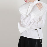 Ruffled Layered Design Round Neck Two-Piece Top